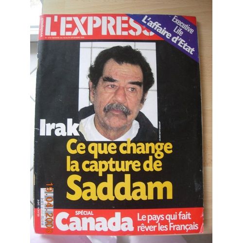 L'express N° 2737, Ce Que Change La Capture De Saddam
