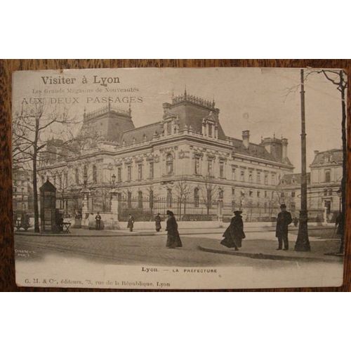 Lyon - Carte Publicitaire Grand Magasins Aux 2 Passages