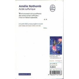 Livre « Acide sulfurique » d'Amélie Nothomb