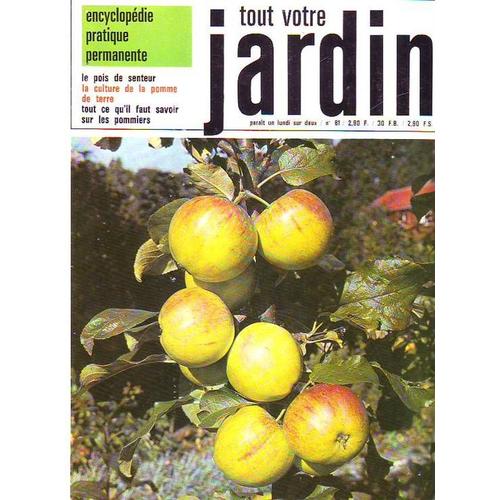 Tout Votre Jardin  N° 81 : Le Pois De Senteur - La Culture De La Pomme De Terre - Tout Ce Qu Il Faut Savoir Sur Les Pommiers