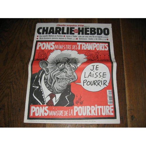 Charlie Hebdo  1996  Novembre 27  N° 232 : Pons Ministre Des Tranports