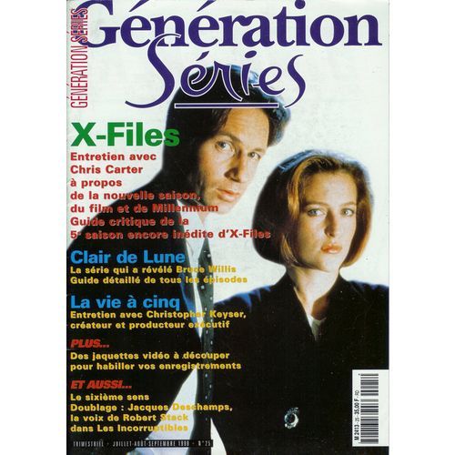 Génération Séries  N° 25 : X-Files, Clair De Lune, La Vie A Cinq