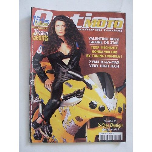 Option Moto Aout 1998  N° 27 : Valentino Rossi.Trop Méchante Honda 900 Cbr By Tuning Formula!2 Yam Ri & V-Max.Yamaha R1 X-One Design