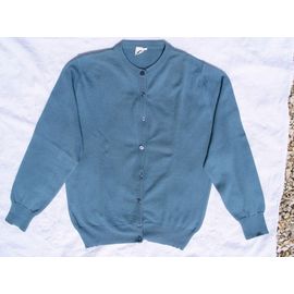 Cardigan Promod , Ras-Cou, Bleu , Taille 42 / 44