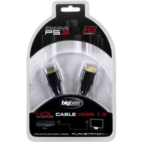 Bigben Interactive HQ HDMI - Câble HDMI - HDMI (M) pour HDMI (M) - 2.5 m - double blindage - pour Sony PlayStation 3