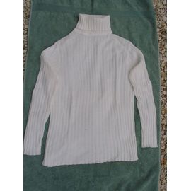 Pull Promod , Blanc , Col Roulé , Taille 38/40