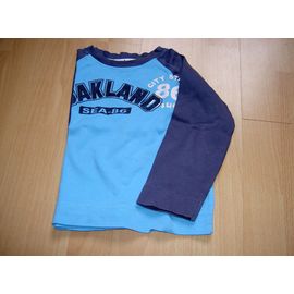 Haut De Pyjama Texbasic Bleu Clair Et Bleu Foncé Taille 3 Ans