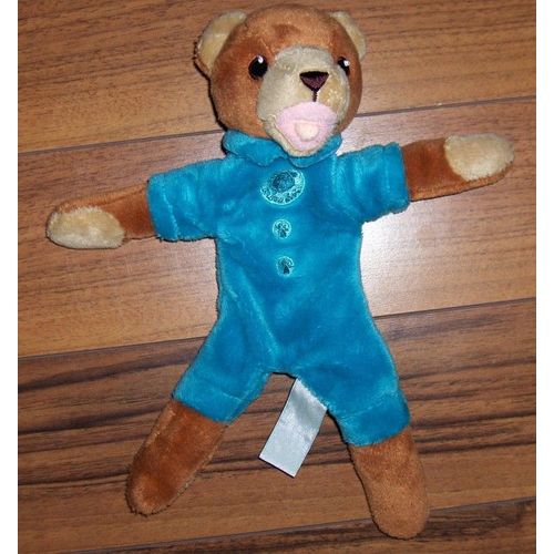 Doudou Peluche Ours Anima Pyjama Bleu