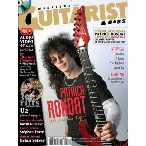 Guitarist & Bass  N° 222 : Patrick Rondat