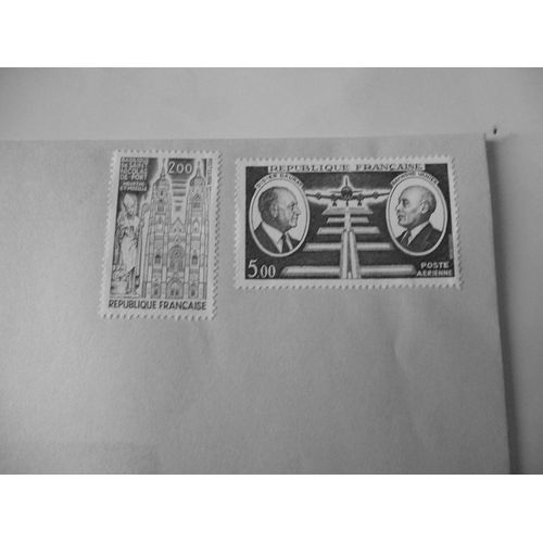 Enveloppe Timbrée 5 F : Aviation : Didier Daurat Et Raymond Vanier - Et Basilique De St Nicolas De Port (Meurthe Et Moselle)