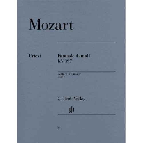 Mozart : Fantaisie Ré Mineur Kv 397 - Piano - Henle