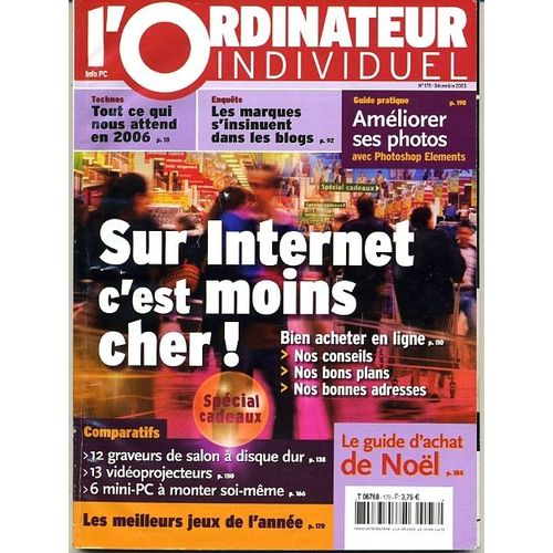 L'ordinateur Individuel  N° 178 : Sur L'internet C'est Moins Cher