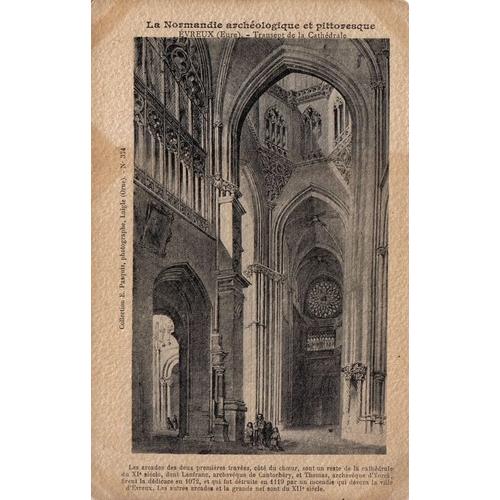 Carte Postale Ancienne, France, Eure ( 27 ), Evreux, Le Transept De La Cathédrale - Oblitération Du 24/05/1907