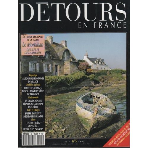 Détours En France  N° 5 : Le Morbihan, Guide Régional & Carte - Salers, Canal Du Centre, Fromage De Chèvre...