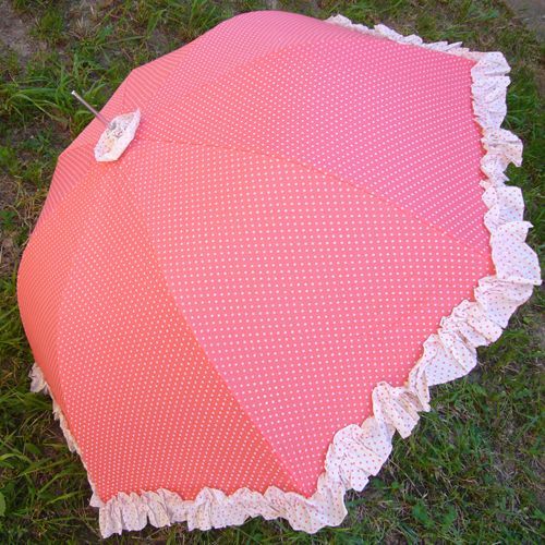Parapluie Ombrelle Rouge Dentelle Lolita Japonais Decoration Déguisement Soirée Mariage