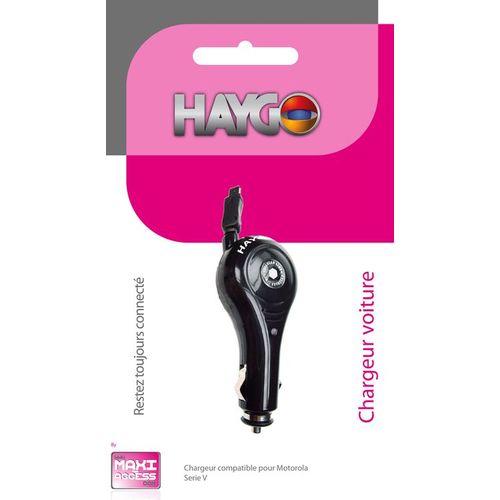Chargeur Auto / Voiture Motorola U6 Pebl - V3 Razr - V360 - L7 Slvr - V3i - V3x - L6 - K1 Krzr - Z3 Rizr - Z6 Rizr - W375 - V3xx Razr - W395 - V6 Maxx Razr