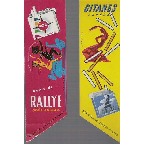 Marque-Page - Signet Cigarettes Rallye - Gitanes