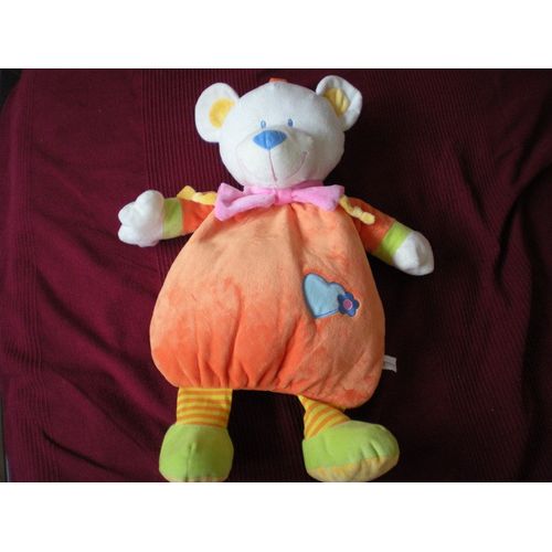 Range Pyjama - Doudou - Nicotoy - Collection Ours Orange - 55 Cm