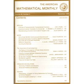 The American Mathematical Monthly, volume 96 N° 9 | Rakuten