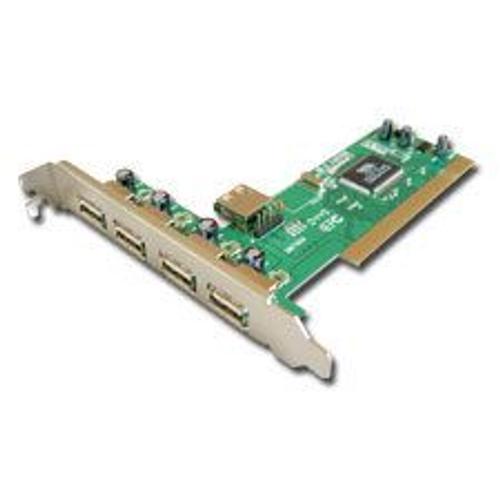 Q-Tec - Carte PCI - 5 ports USB 2.0 (4 externes + 1 interne)