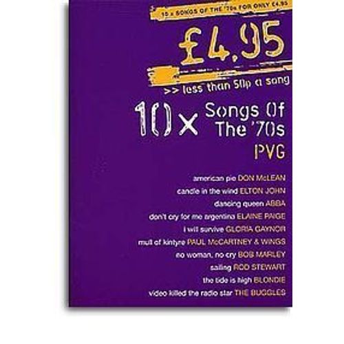 10 Songs Of The 70's Pvg Book