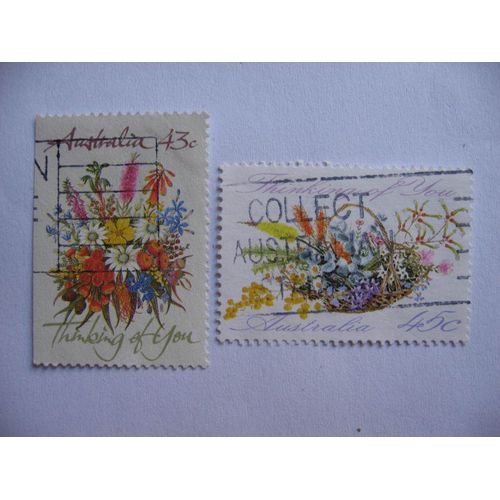 Australie,2 Timbres De 1990 Et 1992