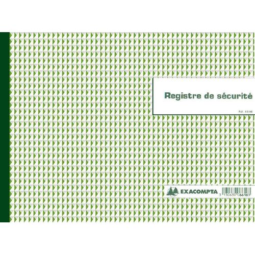 Registre Des Contrôles Techniques De Sécurité - Exacompta 6616