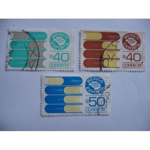 Mexique,3 Timbres De 1981