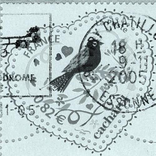 2 Timbres Coeur Cacharel - 2005 Oblitéré