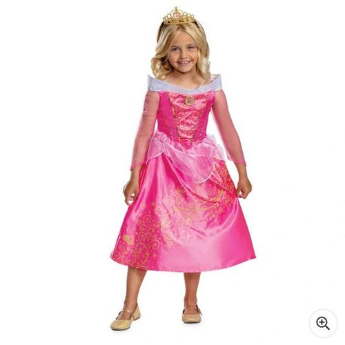 Disney Princess Aurora Dress Up Costume Set Size 5 To 6 Years