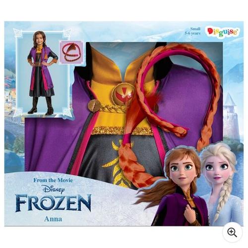 Disney Frozen Anna Boxed Dress Up Costume And Hair Piece