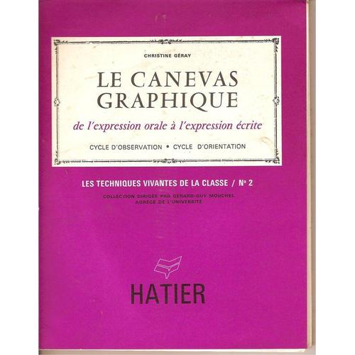 Le Canevas Graphique - De L'expression Orale A L'expression Ecrite N°2