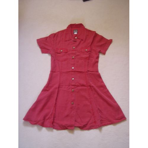 Robe Forme Saharienne Rouge Ubak 14 Ans