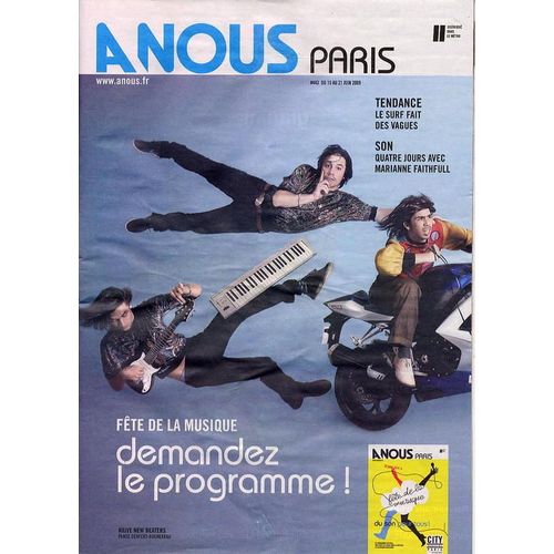 A Nous Paris Du 15 Juin 2009 N° 443 : Marianne Faithfull Daniel Darc Spleen Carmen Maria Vega Golden Gate Quartet Theo Hakola Peter Doherty Anais Lisa Ekdahl Sophie Hunger