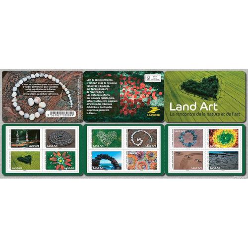 Carnet De Timbres "Land Art" Autocollants