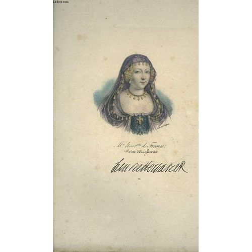 1 Gravure 19° En Couleurs - Marie-Henriette De France - Reine D'angleterre - En Costume