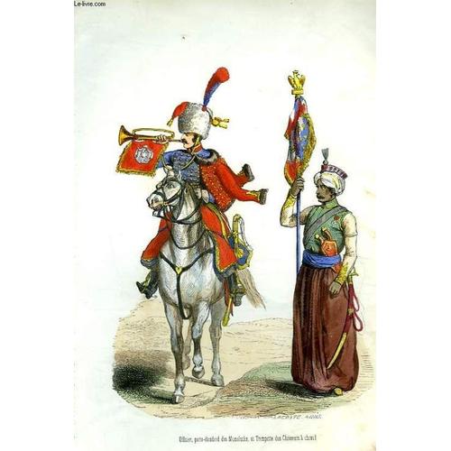 1 Gravure 19° En Couleurs - Garde Imperiale En Costume