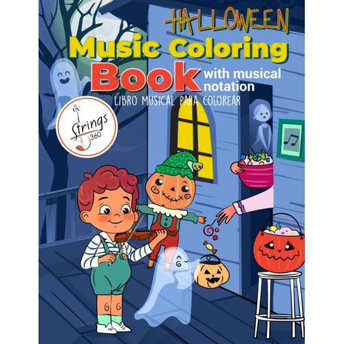 Halloween Music Coloring Book: Libro Musical Para Colorear En Halloween