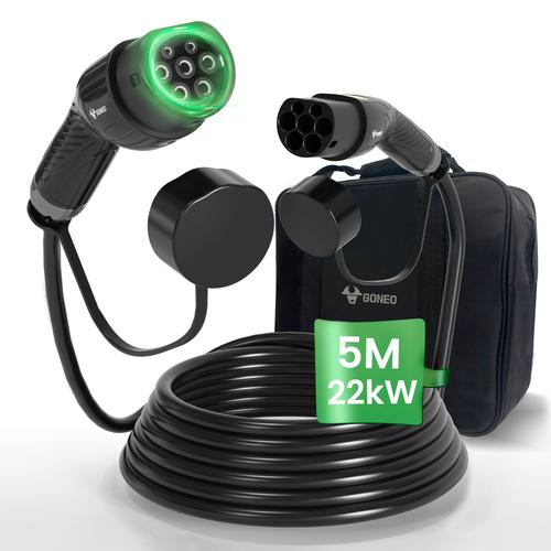 Goneo Ev Chargeur Câble De Charge Ev 22kw 5m Pour Station De Chargeur Voiture Électrique