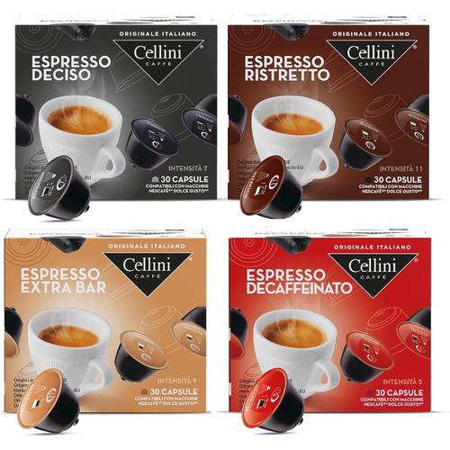 Caffè Cellini Capsules Compatibles Dolce Gusto - Kit De Dégustation 120pcs
