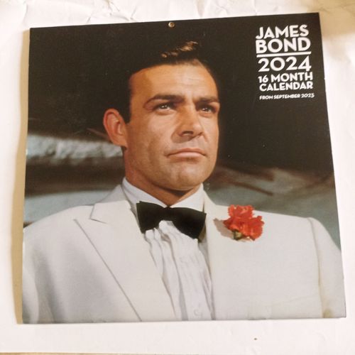 Calendrier 2024 007 James Bond Sean Connery 16 Mois De Septembre 2023 A Décembre 2024