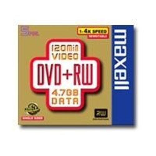 Maxell - 5 x DVD+RW - 4.7 Go 4x - boîtier CD