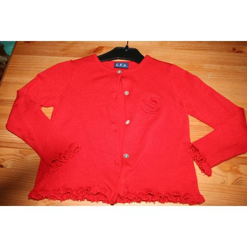 Gilet Cfk Rouge Taille 3 Ans Comme Neuf