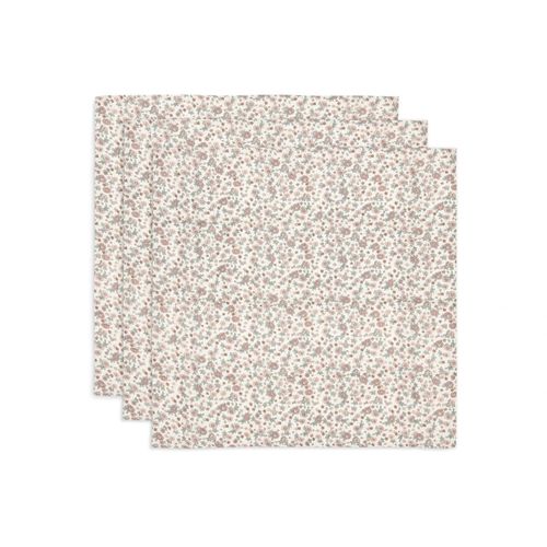 Lot De 3 Langes Gaze De Coton 70 X 70 Cm Retro Flowers - Jollein