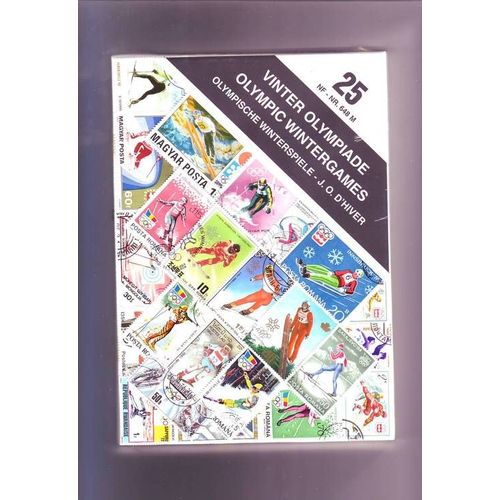 Jeux Olympiques D'hiver - Lot De 25 Timbres Differents - Divers Pays Du Monde