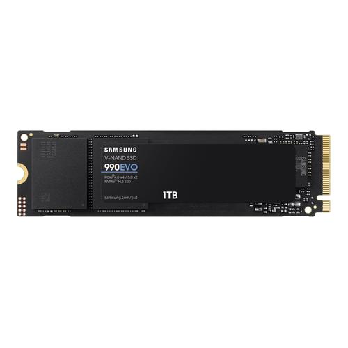 Samsung 990 EVO MZ-V9E1T0BW - SSD - chiffré - 1 To - interne - M.2 2280 - PCIe 5.0 x2 (NVMe) - AES 256 bits - TCG Opal Encryption 2.0