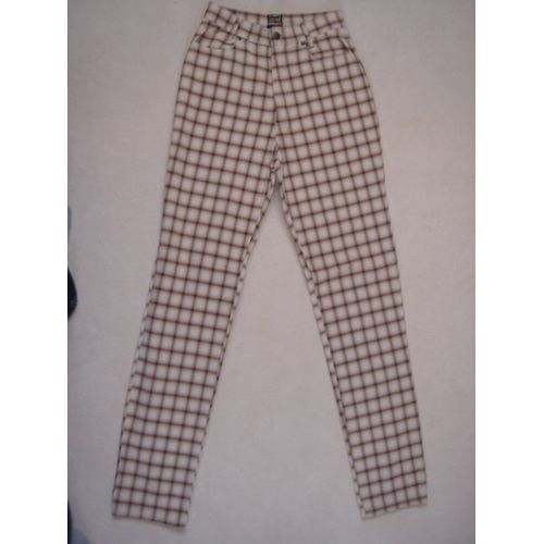 Pantalon À Carreaux Beige Ubak - 16 Ans