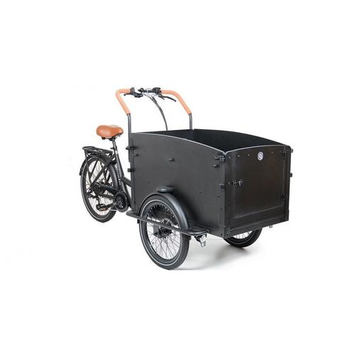 Tricycle Électrique Noir Avec Porte - Vélo Cargo - Qivelo Curve Dr7 - 522wh - Shimano 7 Vitesses