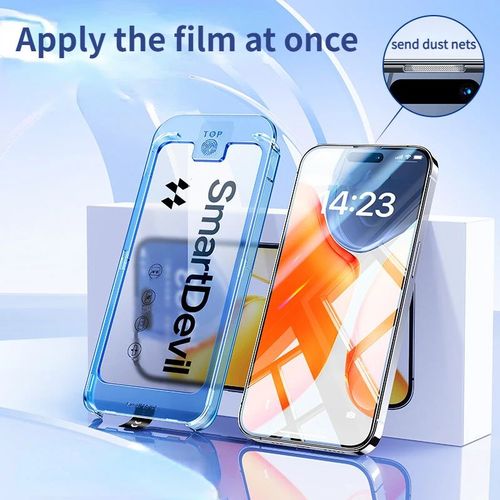 2 Ecran Protecteur Verre + Gabarit Pose Pour Iphone 15, Smartphone: Iphone 15 Plus