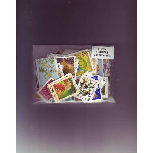 Flore - Lot De 300 Timbres Differents Du Monde Entier